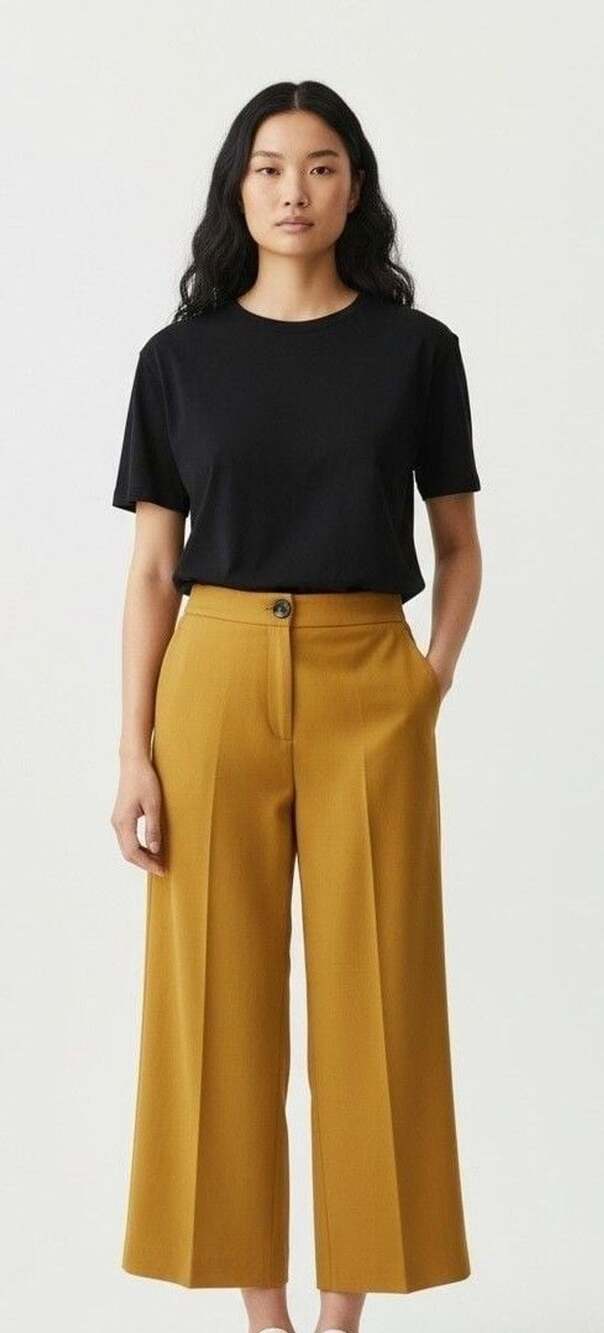 Ann Taylor Pants Size 6 Yellow Wide Leg Trousers